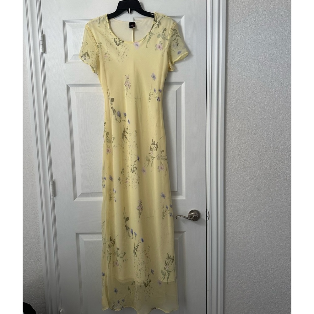 Studio Y Y2K Yellow Floral Dress | Made in USA | Size 9